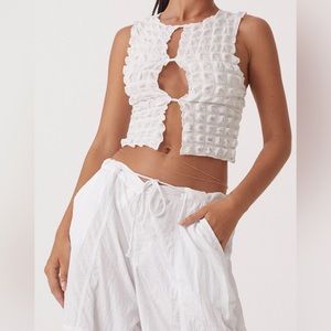 MOTEL ROCKS x Olivia Niell Nolan Cut Out Bubble, White Size S, New With Tags